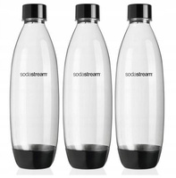 ZESTAW 3x BUTELKI BUTLE BUTELKA 3x 1L NA WODĘ SodaStream Fuse Czarne