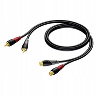 Kabel 2x RCA/CINCH Żeński - 2x RCA/CINCH Męski