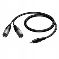Kabel audio 3.5 mm jack męski stereo - 2x XLR