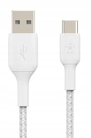 BELKIN Kabel Braided USB-C USB-A 3m biały