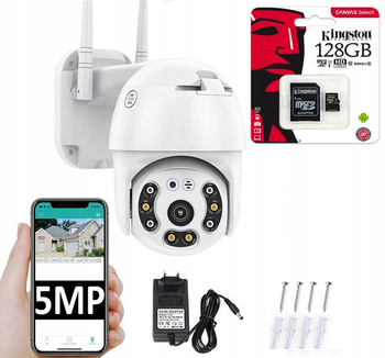 KAMERA BEZPRZEWODOWA ZEWNĘTRZNA OBROTOWA WIFI 5MPX