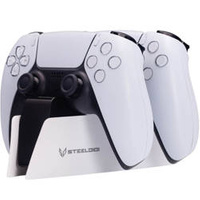 SteelDigi Podwójna stacja ładująca AZURE CANOE na 2 pady DualSense PS5 biała