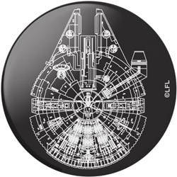 POPSOCKETS Uchwyt do telefonu Standard Star Wars Millenium Falcon Aluminium licencja